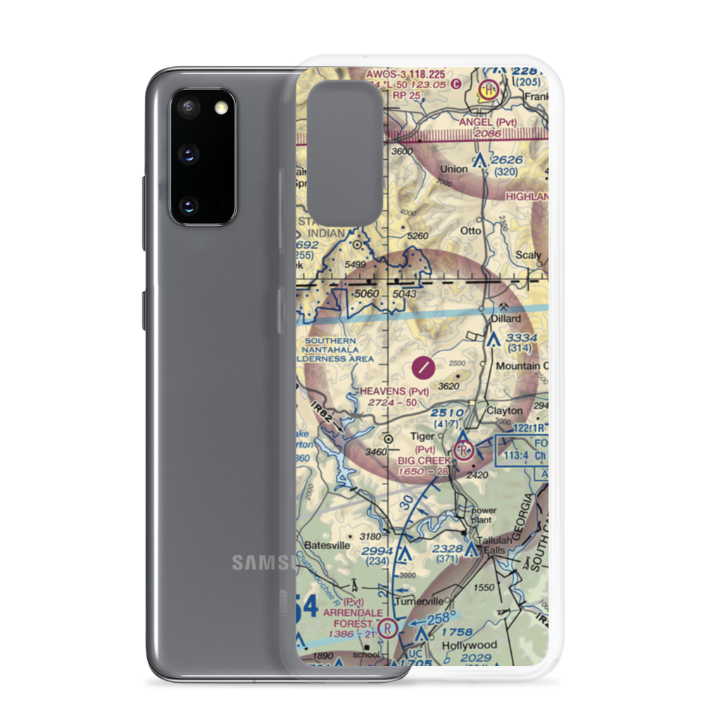 Heaven's Landing Airport (GE99) VFR Sectional Samsung Case Samsung Galaxy S20 model shown