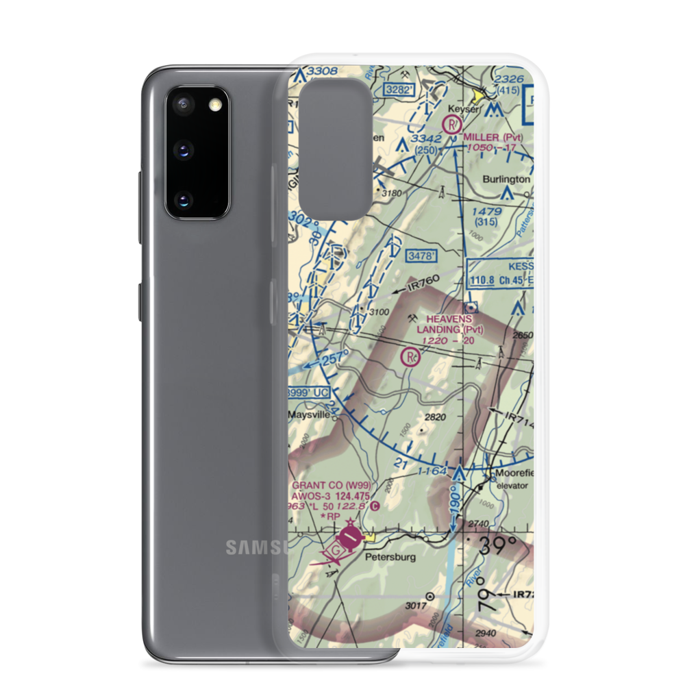 Heaven's Landing Airstrip (4WV4) VFR Sectional Samsung Case Samsung Galaxy S20 model shown