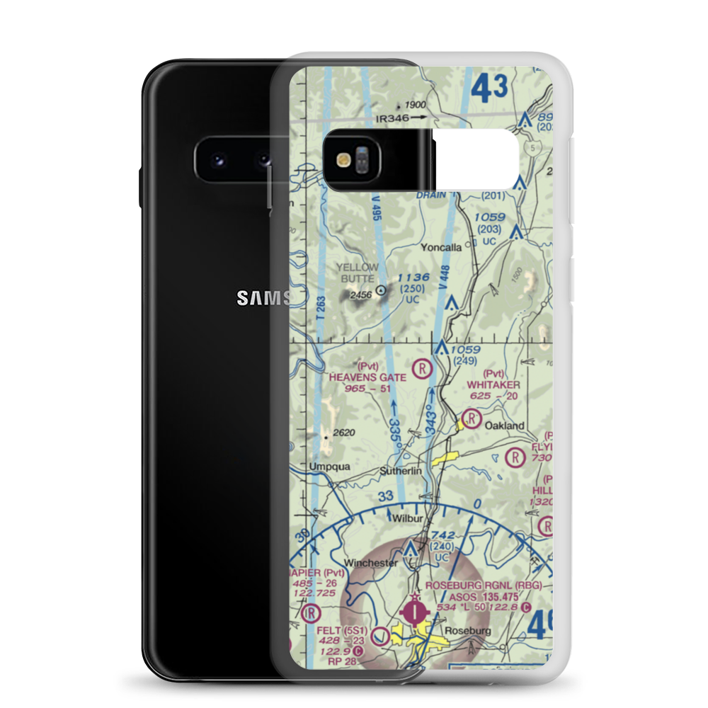Heavens Gate Ranch Airport (2OR4) VFR Sectional Samsung Case Samsung Galaxy S10 model shown