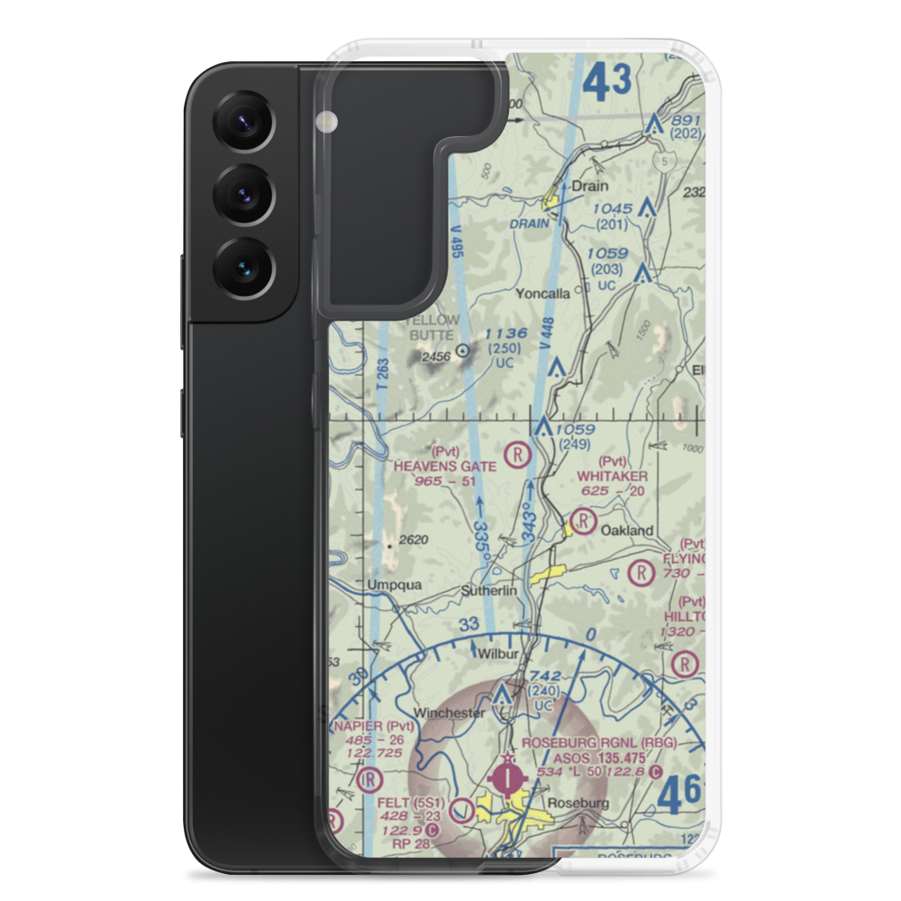 Heavens Gate Ranch Airport (2OR4) VFR Sectional Samsung Case Samsung Galaxy S22 Plus model shown