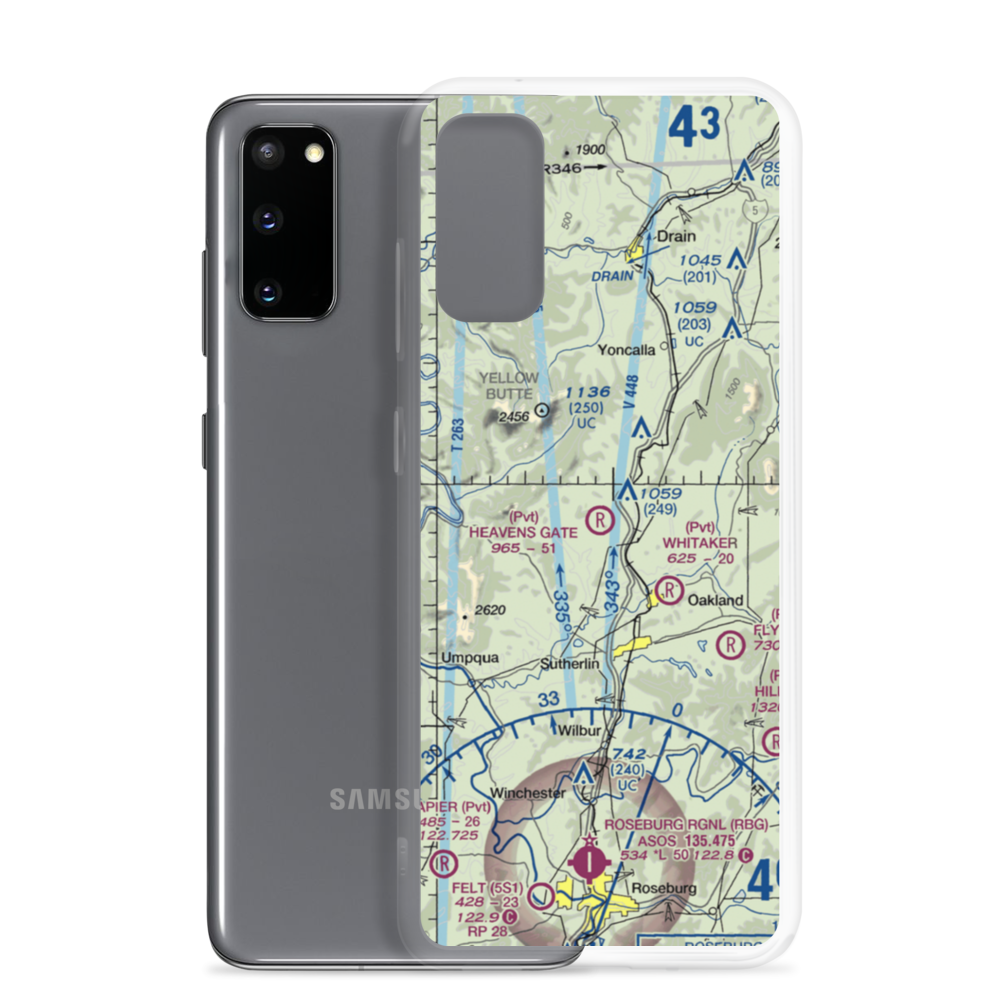 Heavens Gate Ranch Airport (2OR4) VFR Sectional Samsung Case Samsung Galaxy S20 model shown