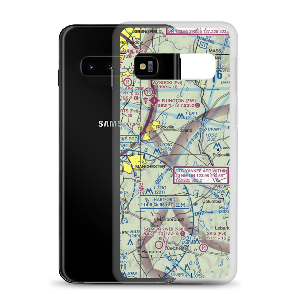 Heckler Field (CT09) VFR Sectional Samsung Case Samsung Galaxy S10 model shown