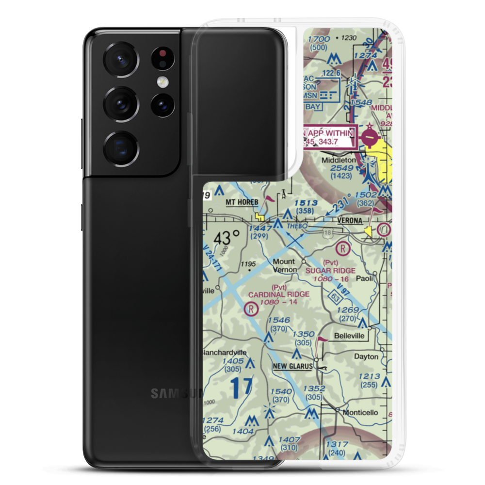 Hecklers' Strip (2WI7) VFR Sectional Samsung Case Samsung Galaxy S21 Ultra model shown