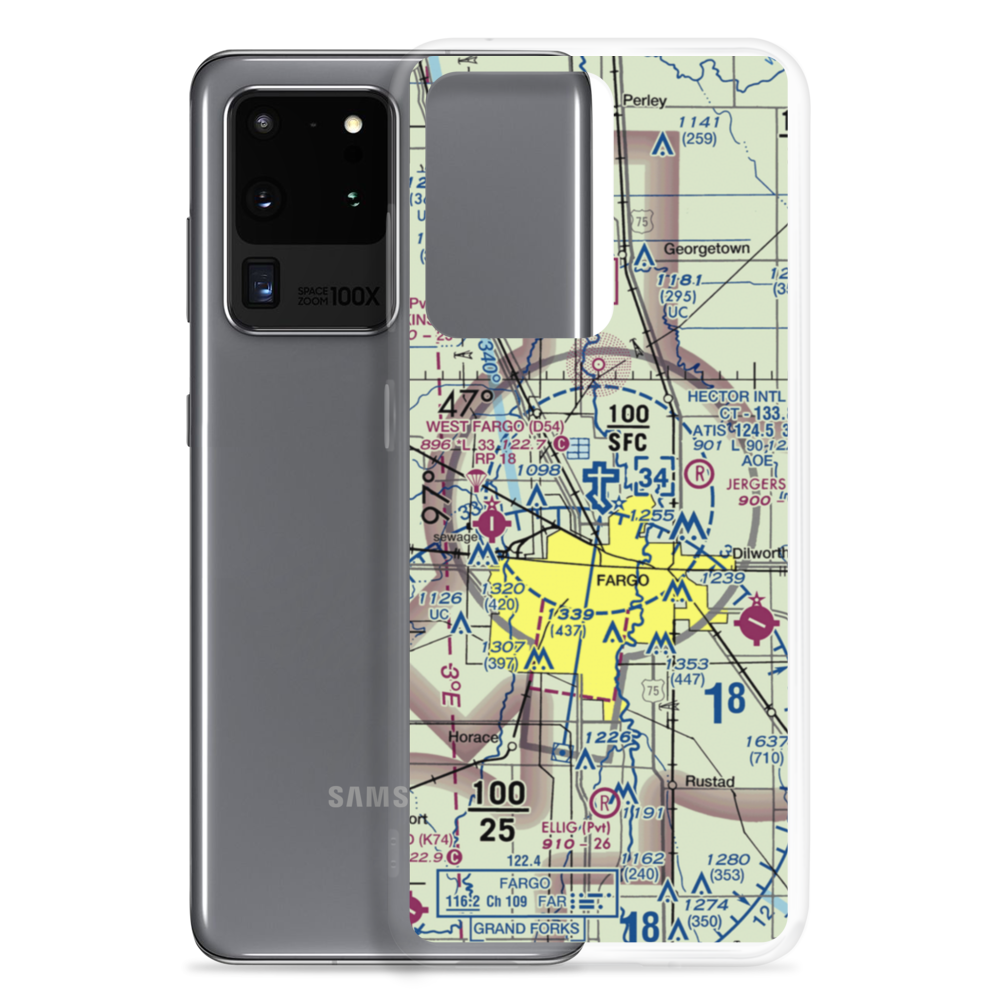 Hector International Airport (FAR) VFR Sectional Samsung Case Samsung Galaxy S20 Ultra model shown