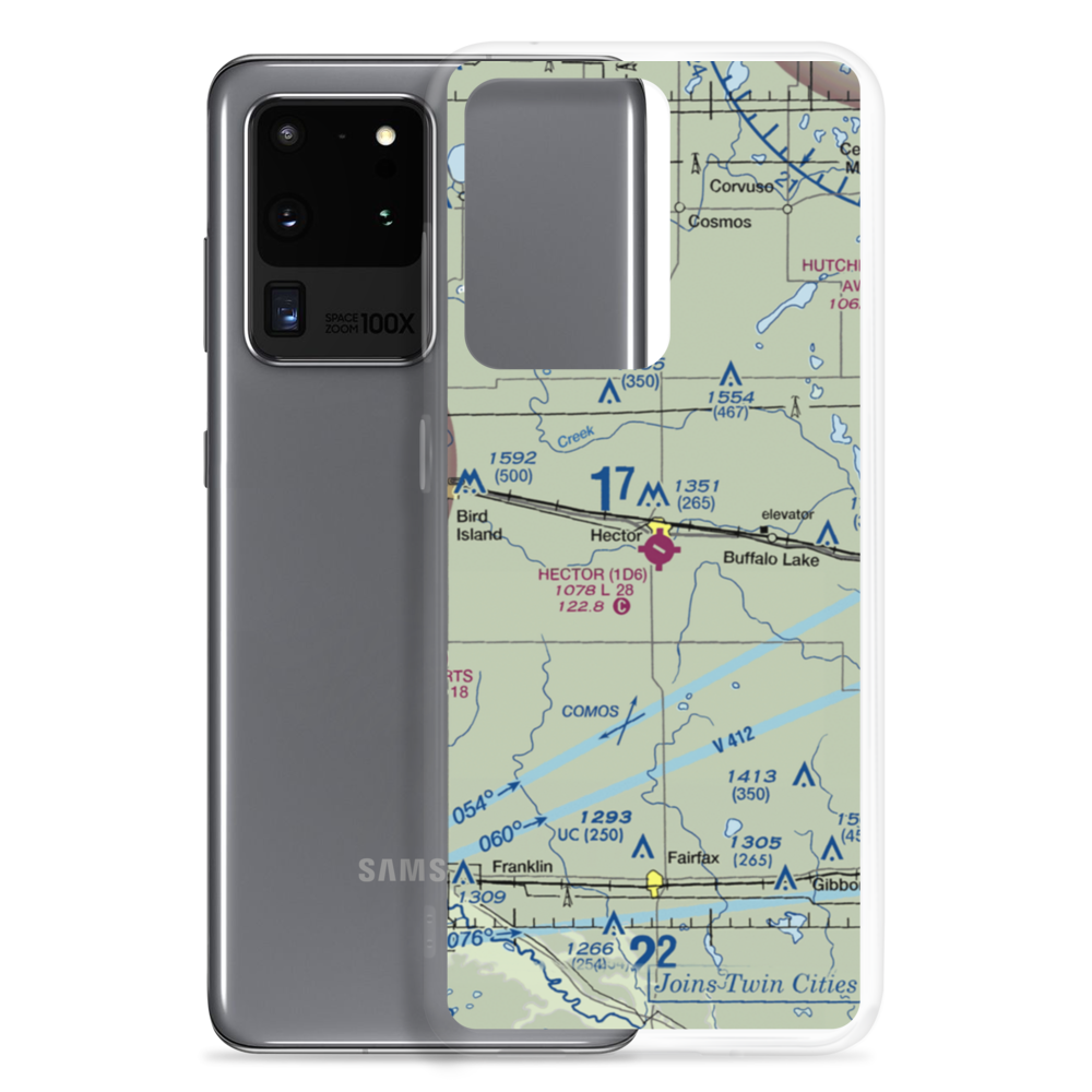 Hector Municipal Airport (1D6) VFR Sectional Samsung Case Samsung Galaxy S20 Ultra model shown