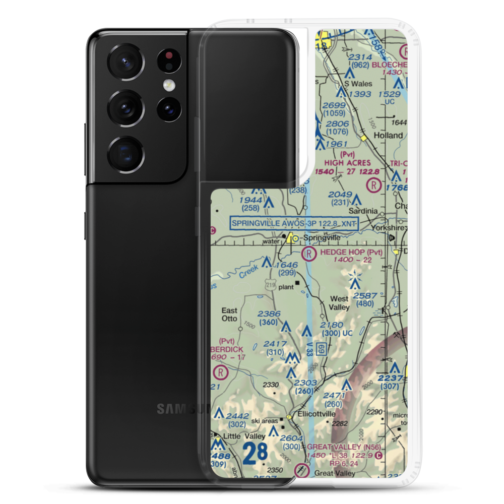 Hedge Hop Field (NK27) VFR Sectional Samsung Case Samsung Galaxy S21 Ultra model shown