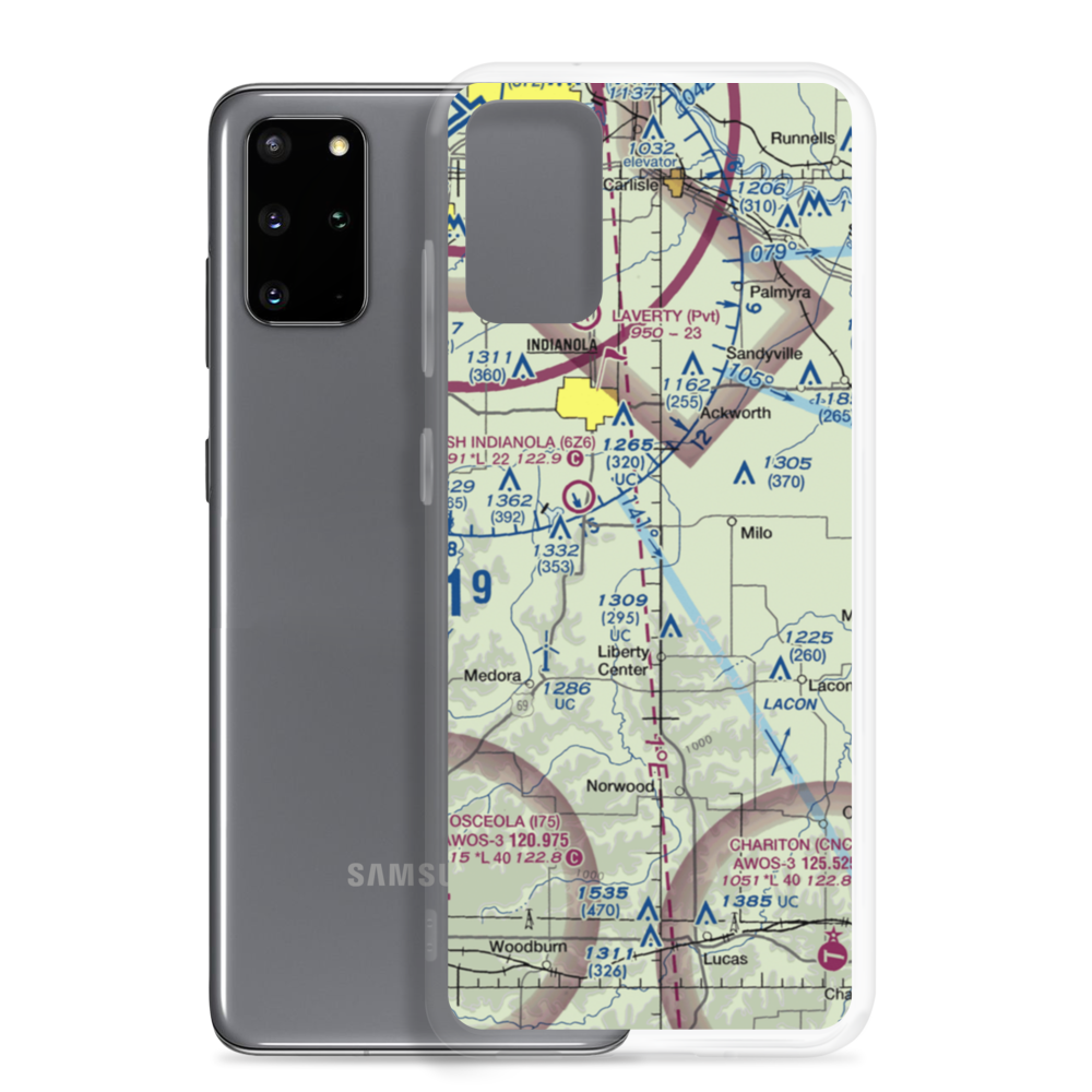 Hedgewood Landing Airport (IA86) VFR Sectional Samsung Case Samsung Galaxy S20 Plus model shown