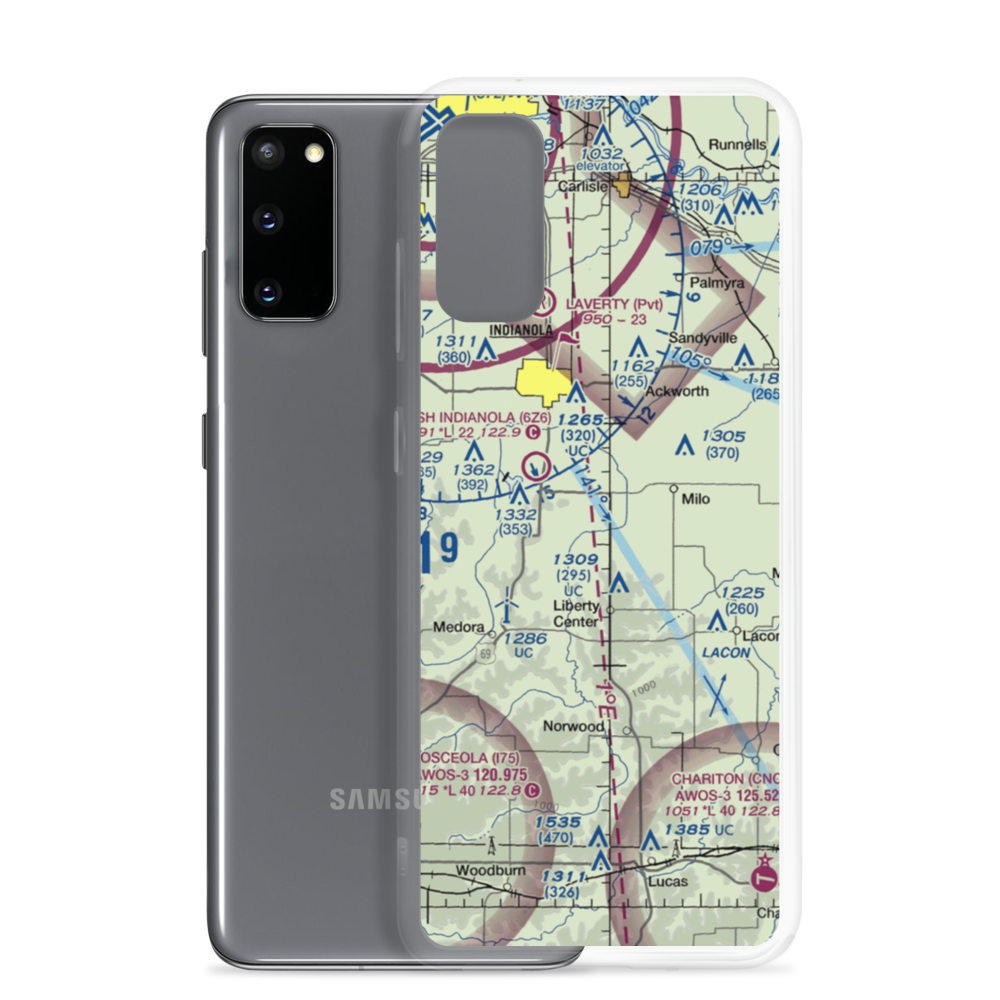 Hedgewood Landing Airport (IA86) VFR Sectional Samsung Case Samsung Galaxy S20 model shown