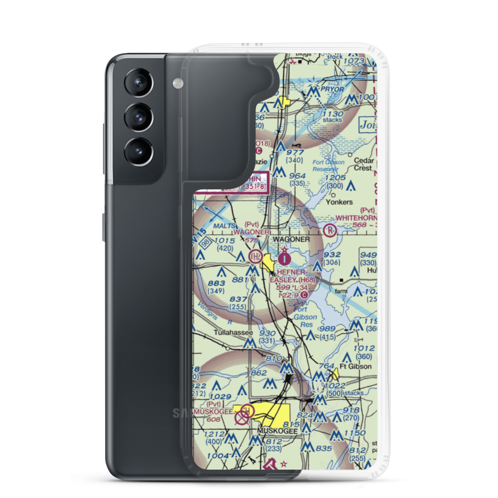 Hefner Easley Airport (H68) VFR Sectional Samsung Case Samsung Galaxy S21 model shown