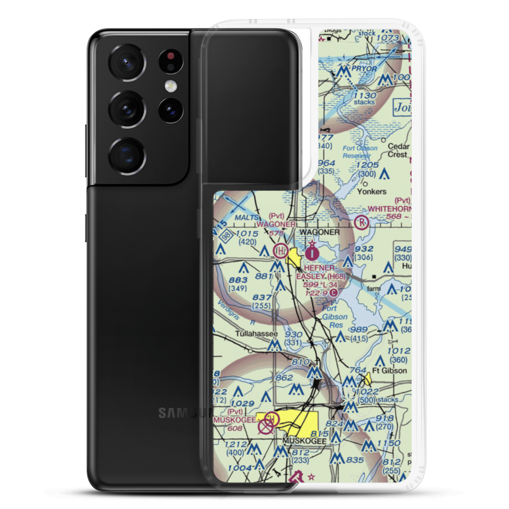 Hefner Easley Airport (H68) VFR Sectional Samsung Case Samsung Galaxy S21 Ultra model shown