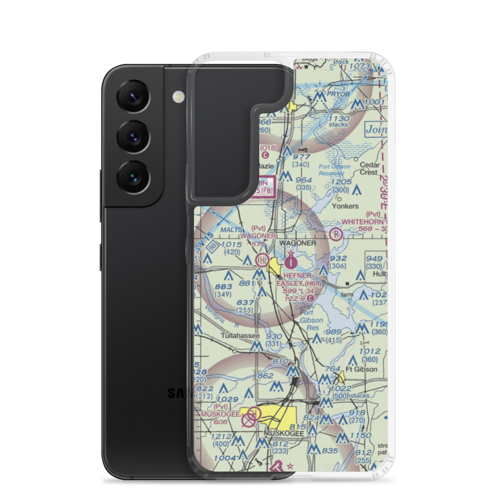 Hefner Easley Airport (H68) VFR Sectional Samsung Case Samsung Galaxy S22 model shown
