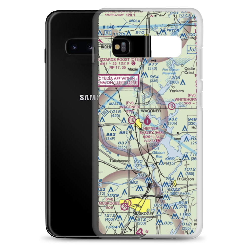 Hefner Easley Airport (H68) VFR Sectional Samsung Case Samsung Galaxy S10+ model shown
