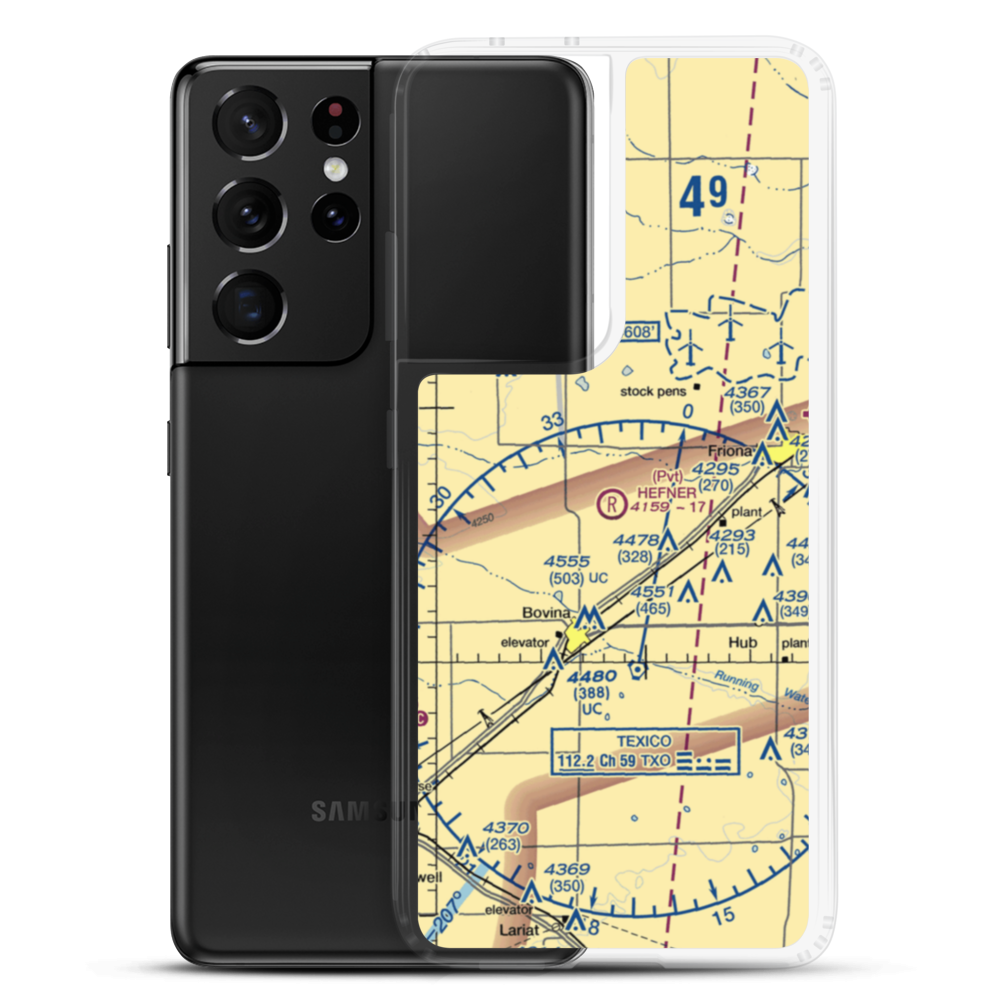 Hefner Farms Airport (7TS9) VFR Sectional Samsung Case Samsung Galaxy S21 Ultra model shown