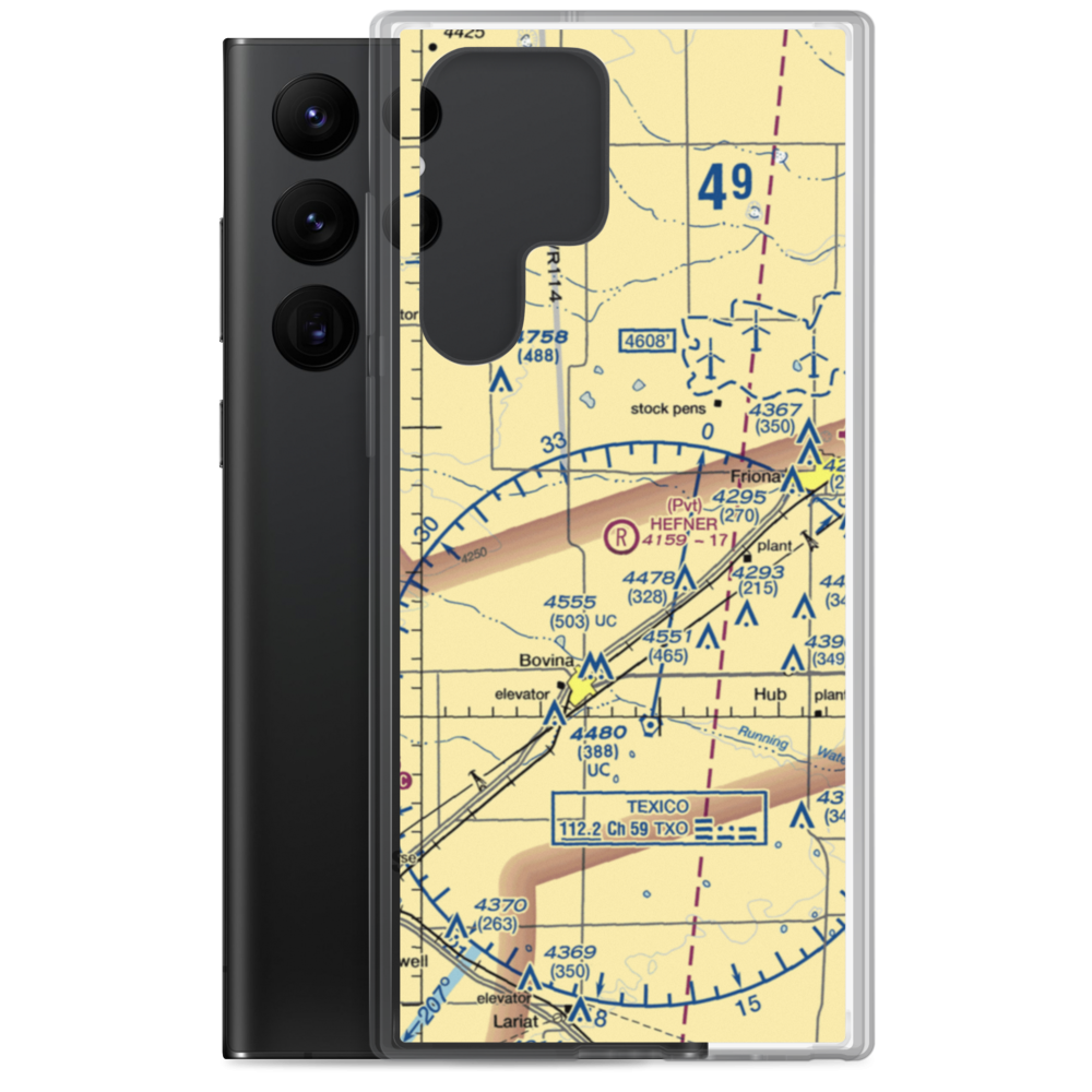 Hefner Farms Airport (7TS9) VFR Sectional Samsung Case Samsung Galaxy S22 Ultra model shown