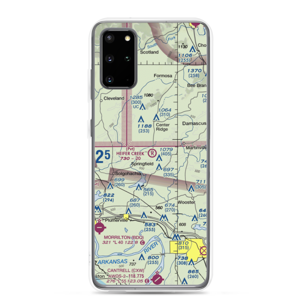 Heifer Creek Ranch Airport (16AR) VFR Sectional Samsung Case Samsung Galaxy S20 Plus model shown