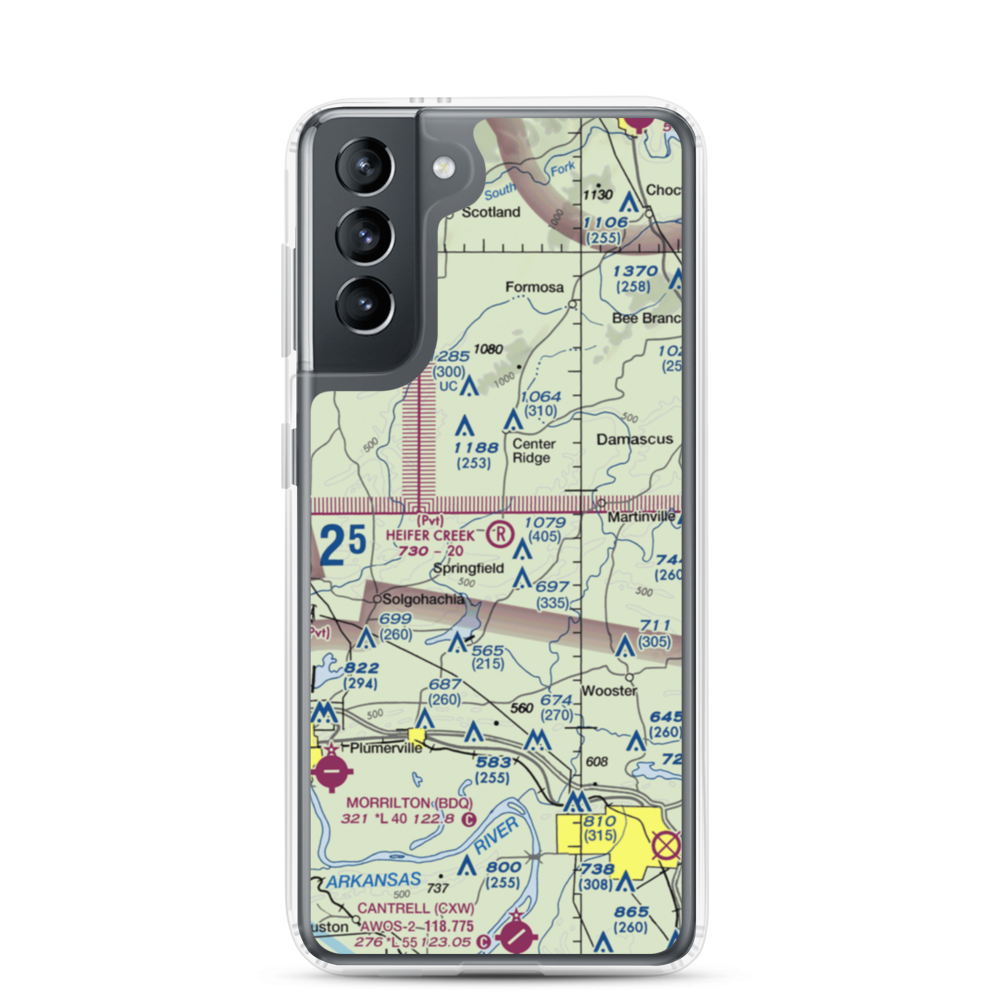 Heifer Creek Ranch Airport (16AR) VFR Sectional Samsung Case Samsung Galaxy S21 model shown