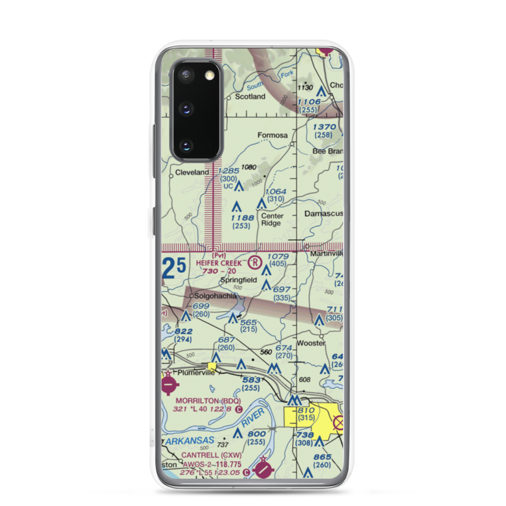 Heifer Creek Ranch Airport (16AR) VFR Sectional Samsung Case Samsung Galaxy S20 model shown