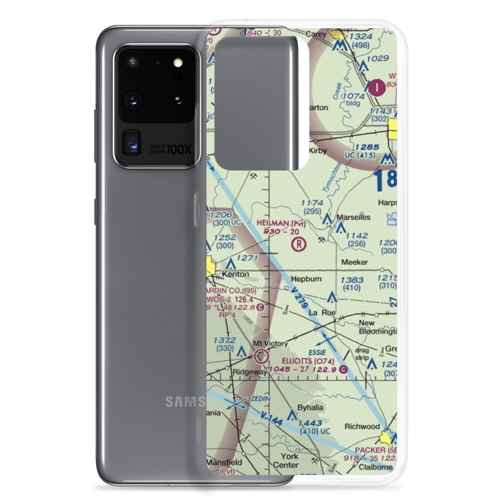 Heilman Airport (14OH) VFR Sectional Samsung Case Samsung Galaxy S20 Ultra model shown