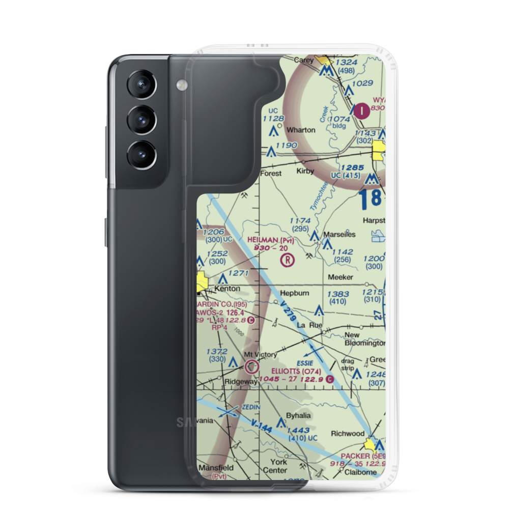 Heilman Airport (14OH) VFR Sectional Samsung Case Samsung Galaxy S21 model shown