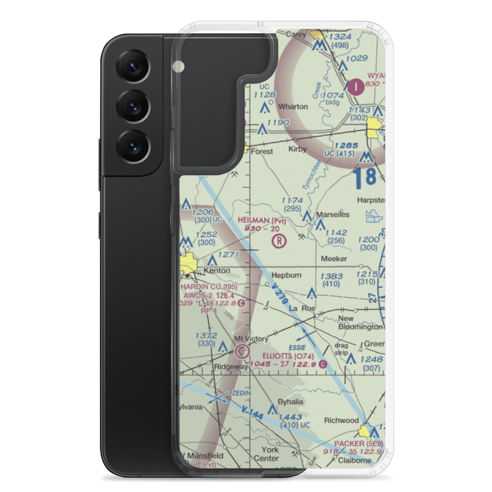 Heilman Airport (14OH) VFR Sectional Samsung Case Samsung Galaxy S22 Plus model shown