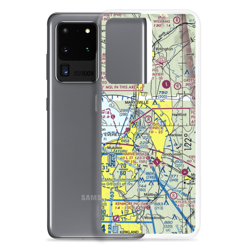 Heineck Farm Airport (76WA) VFR Sectional Samsung Case Samsung Galaxy S20 Ultra model shown