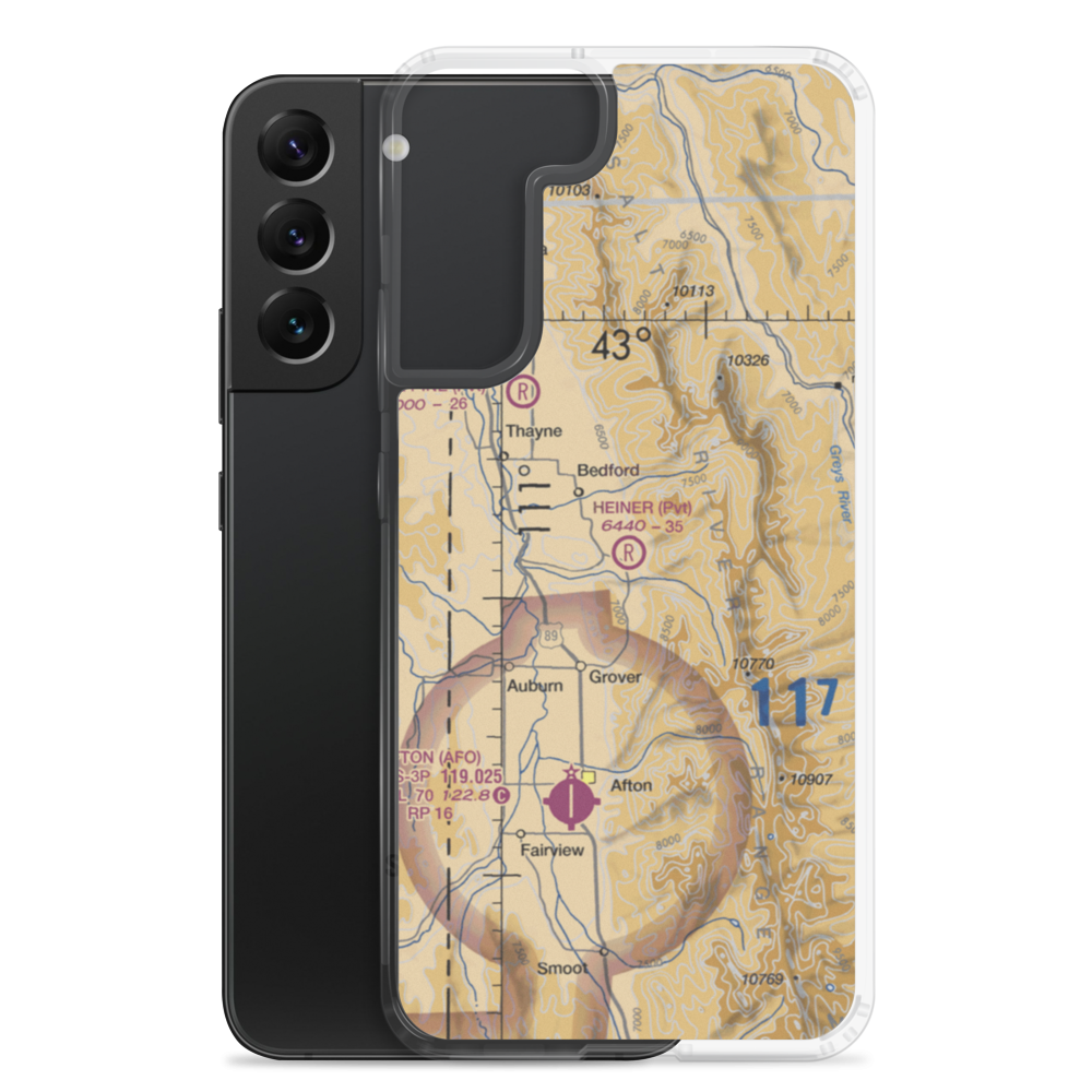 Heiner Airport (WY60) VFR Sectional Samsung Case Samsung Galaxy S22 Plus model shown