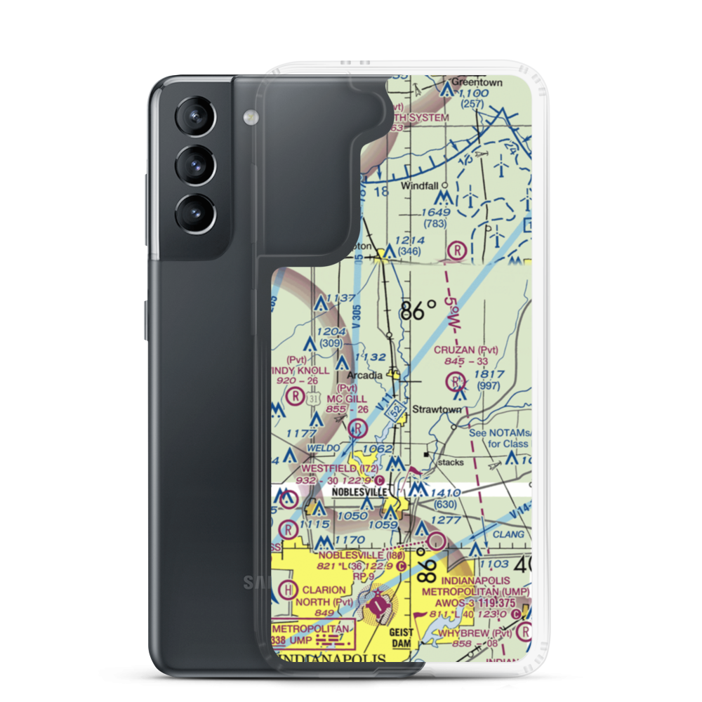 Heinzman Airport (03IN) VFR Sectional Samsung Case Samsung Galaxy S21 model shown