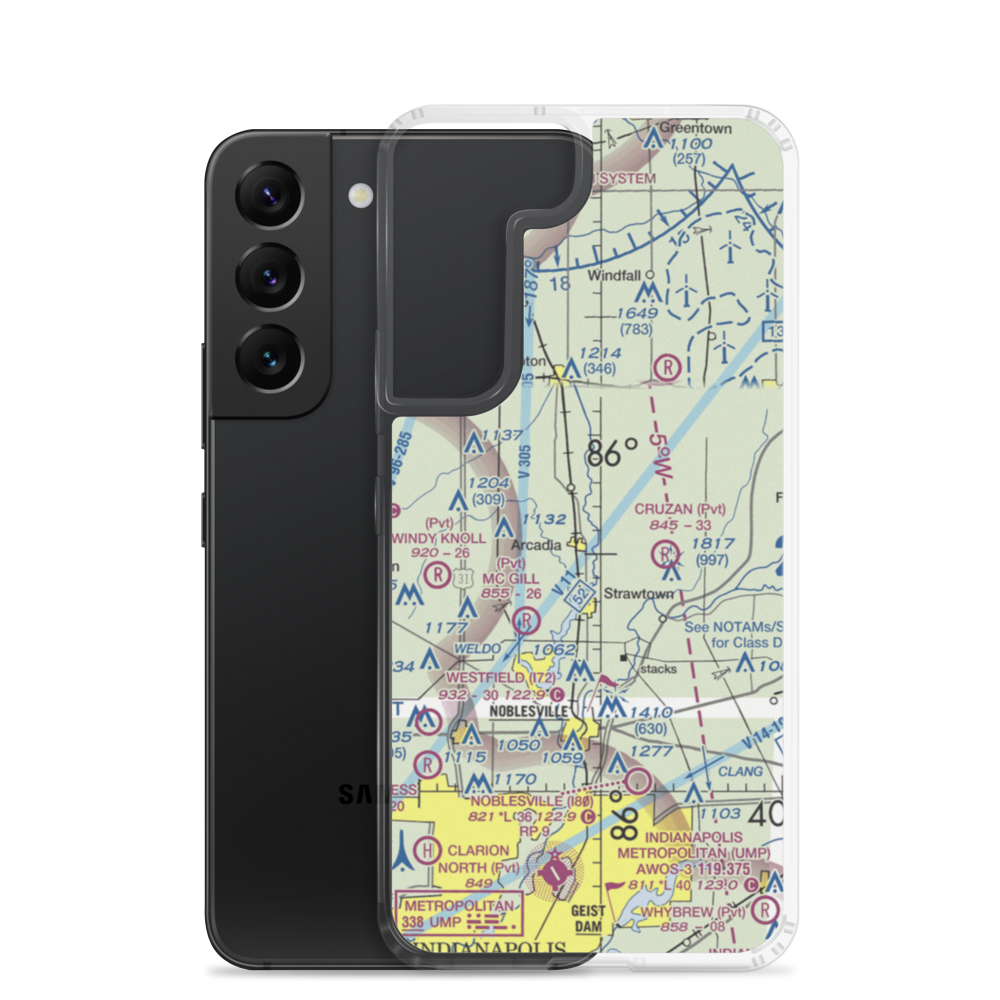 Heinzman Airport (03IN) VFR Sectional Samsung Case Samsung Galaxy S22 model shown