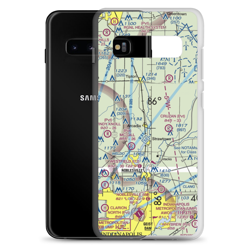 Heinzman Airport (03IN) VFR Sectional Samsung Case Samsung Galaxy S10+ model shown