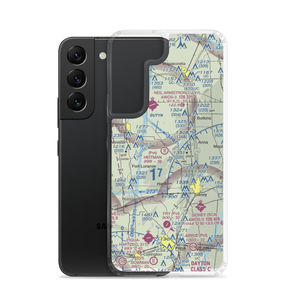 Heitman Field (OA11) VFR Sectional Samsung Case Samsung Galaxy S22 model shown
