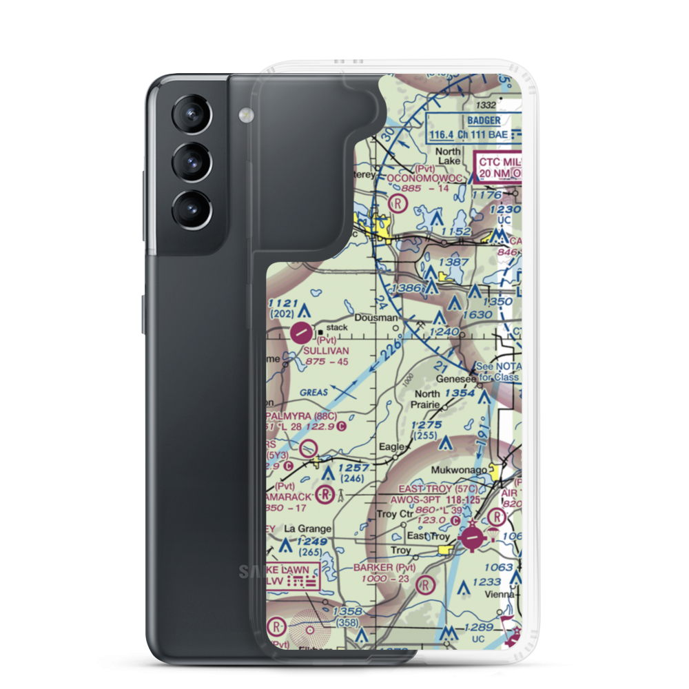 Heitman Field Airport (WI09) VFR Sectional Samsung Case Samsung Galaxy S21 model shown