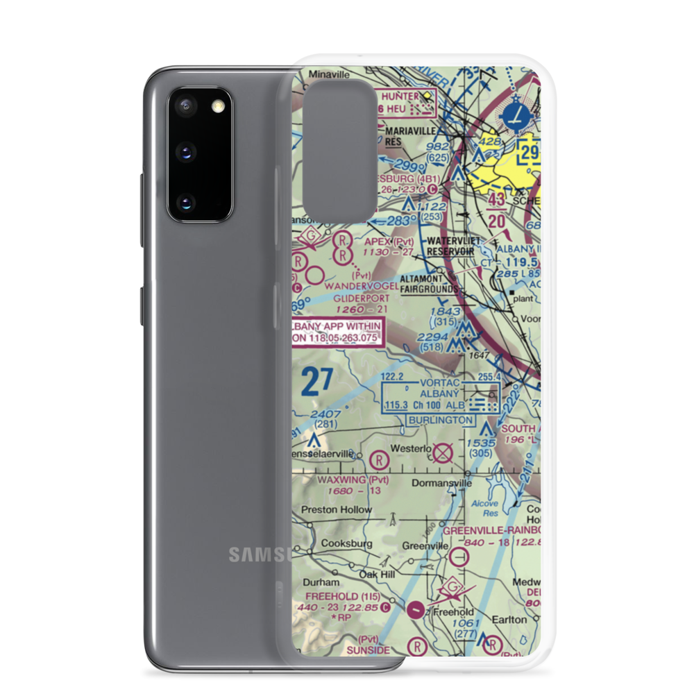 Heldeberg Airstrip (NY81) VFR Sectional Samsung Case Samsung Galaxy S20 model shown