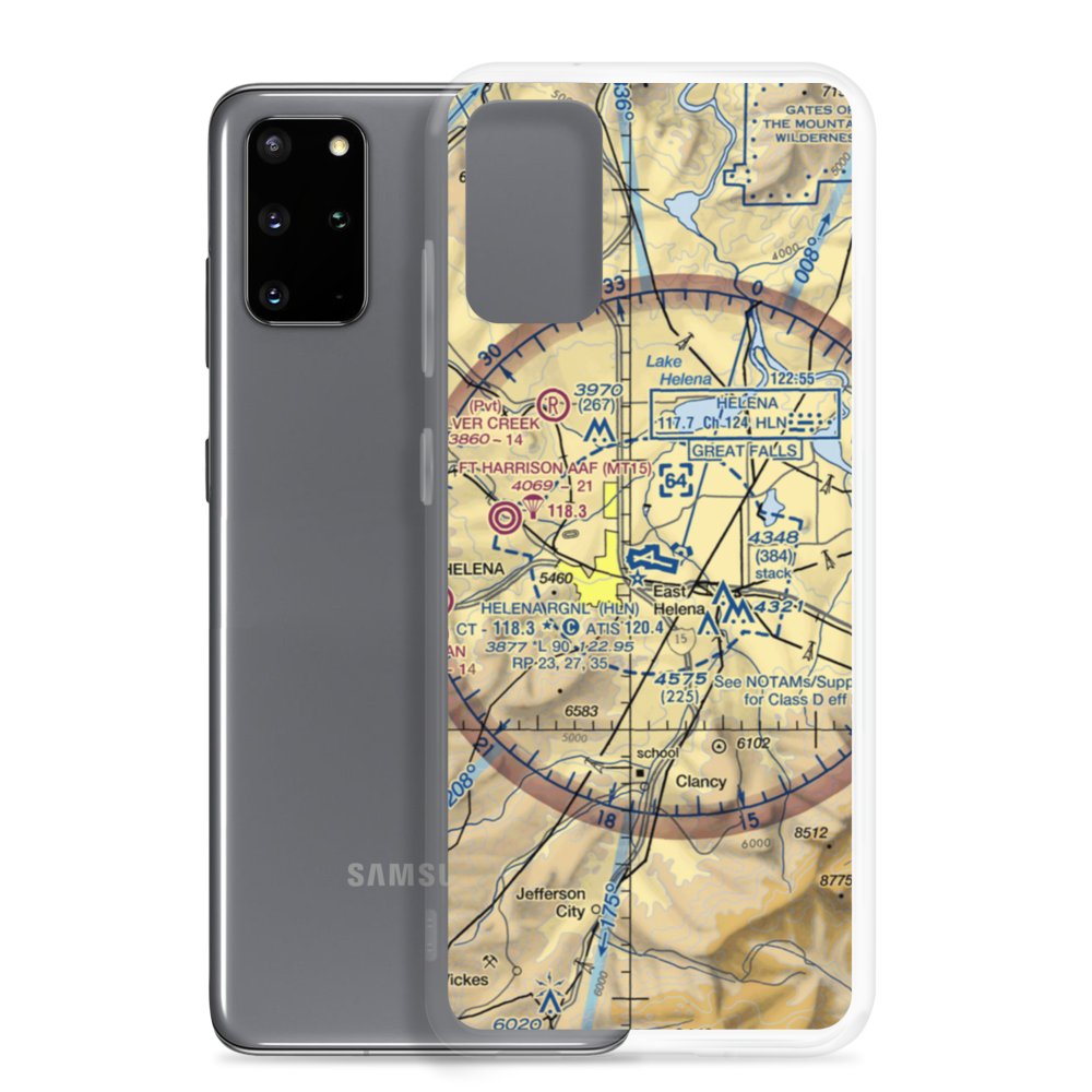Helena Regional Airport (HLN) VFR Sectional Samsung Case Samsung Galaxy S20 Plus model shown