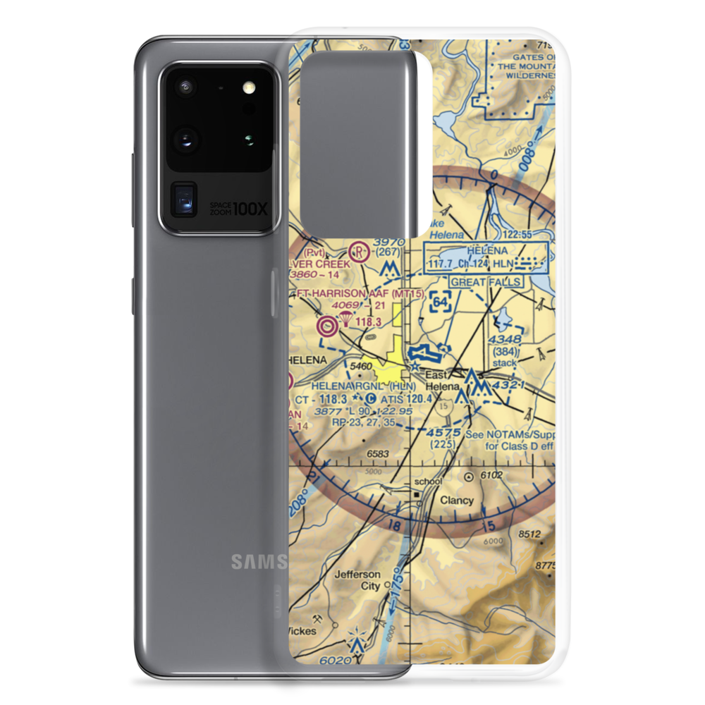 Helena Regional Airport (HLN) VFR Sectional Samsung Case Samsung Galaxy S20 Ultra model shown