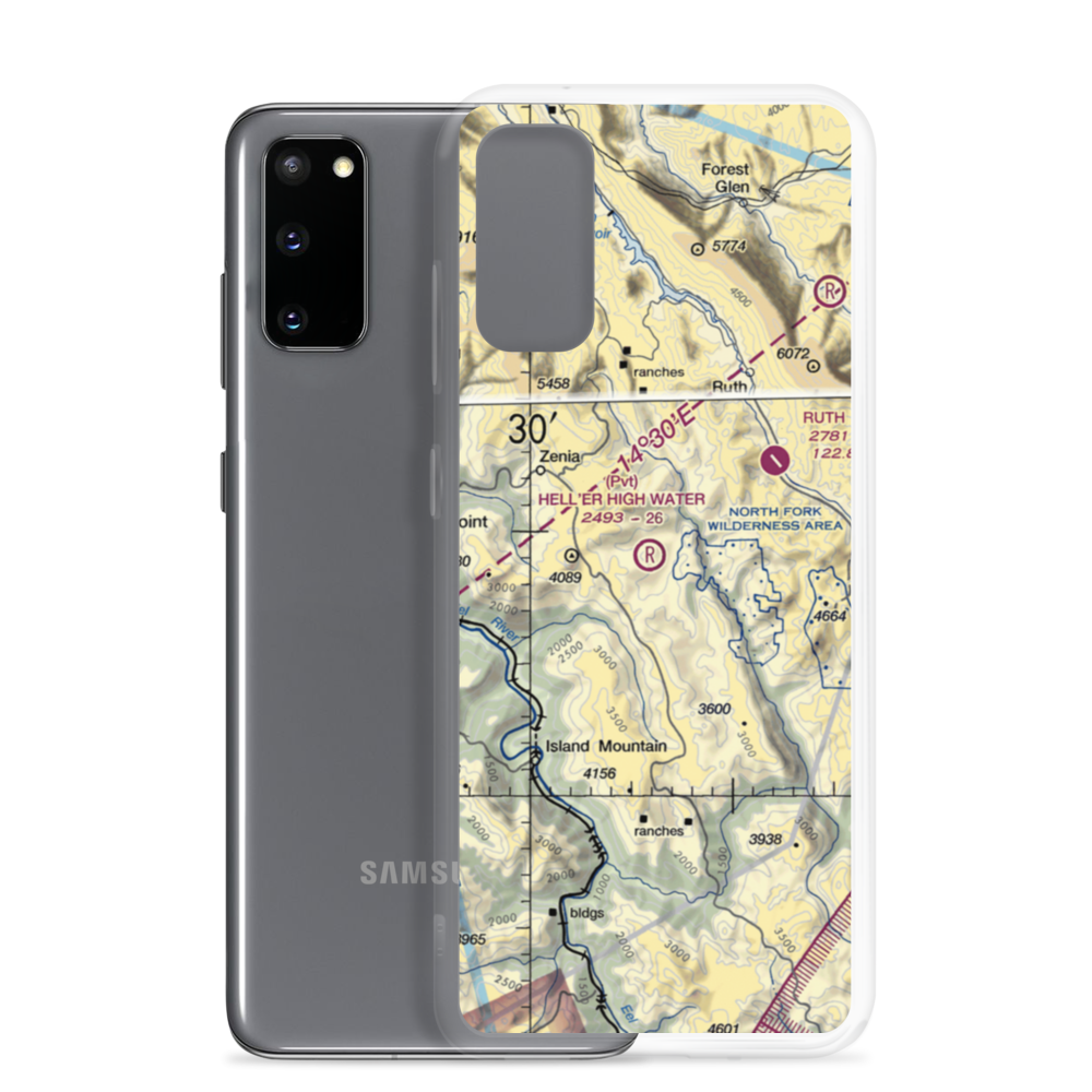 Hell'er High Water Airport (45CL) VFR Sectional Samsung Case Samsung Galaxy S20 model shown