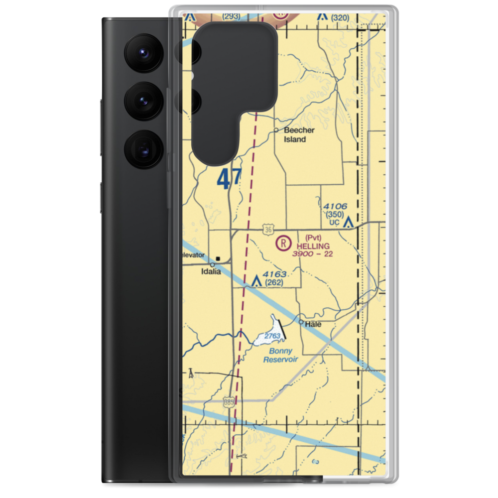 Helling Airport (CO08) VFR Sectional Samsung Case Samsung Galaxy S22 Ultra model shown