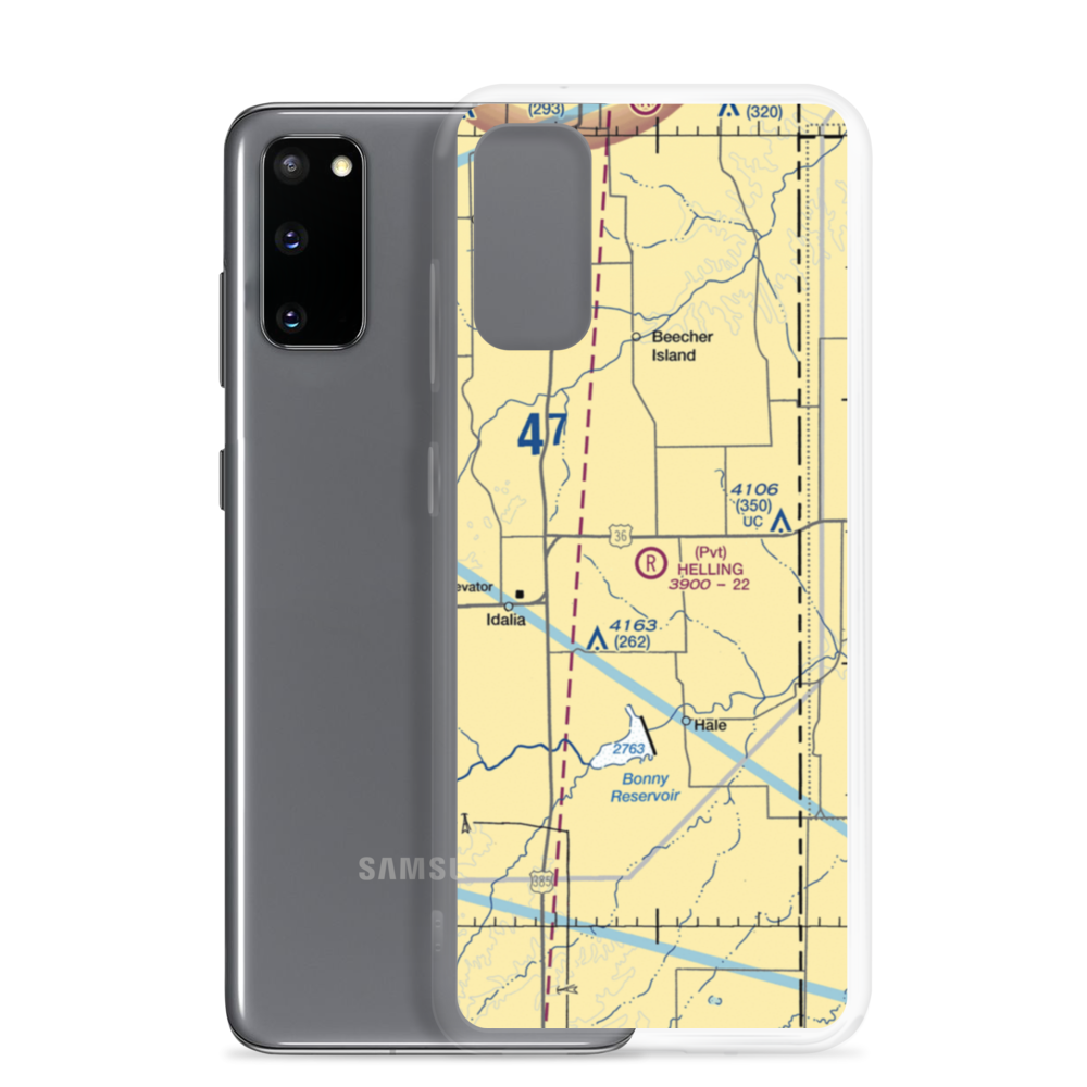 Helling Airport (CO08) VFR Sectional Samsung Case Samsung Galaxy S20 model shown