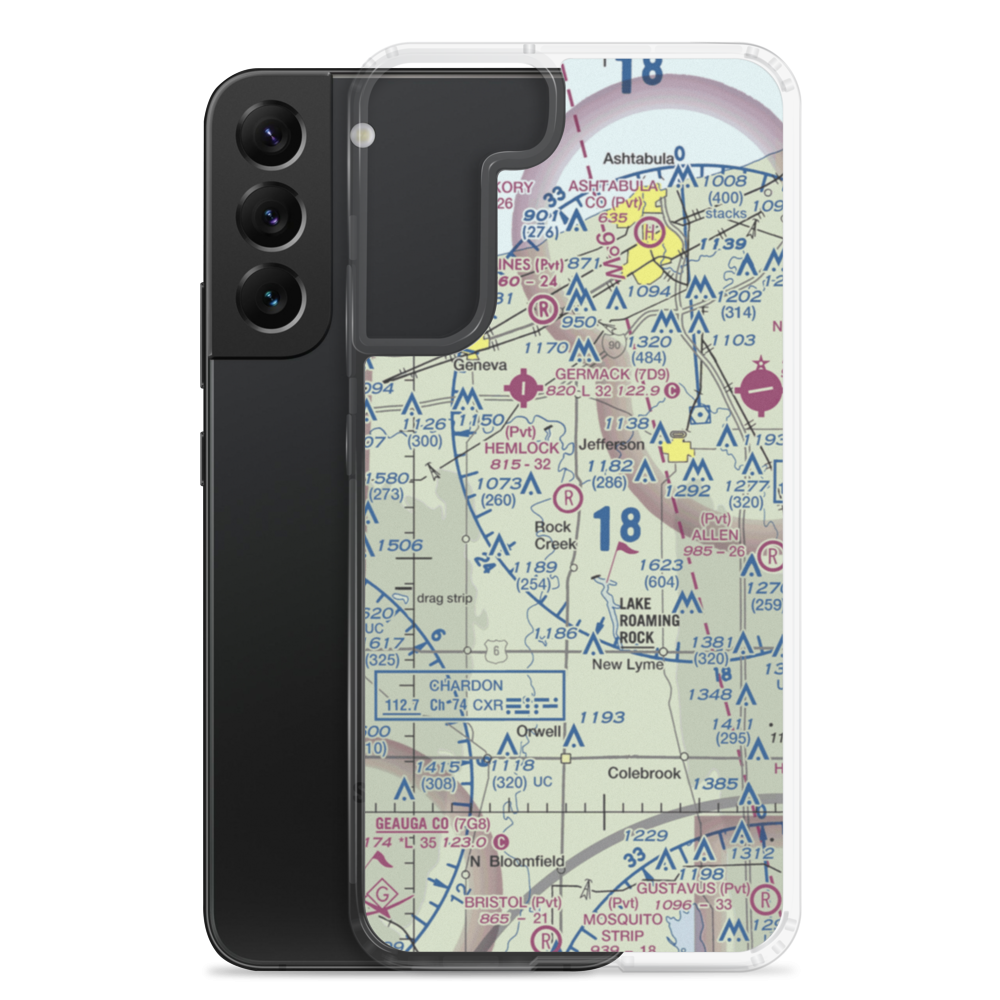 Hemlock Field (OA07) VFR Sectional Samsung Case Samsung Galaxy S22 Plus model shown