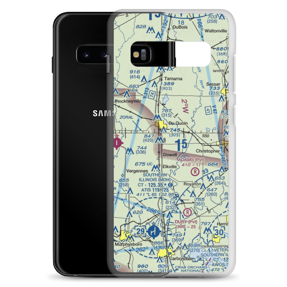 Hemmer RLA Restricted Landing Area (08IS) VFR Sectional Samsung Case Samsung Galaxy S10+ model shown