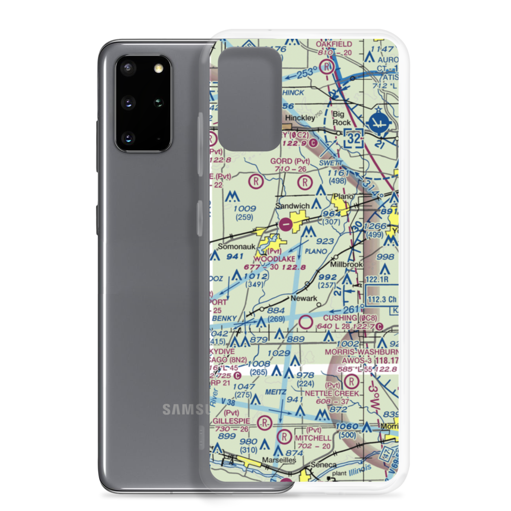 Hemmingsen Airport (93LL) VFR Sectional Samsung Case Samsung Galaxy S20 Plus model shown