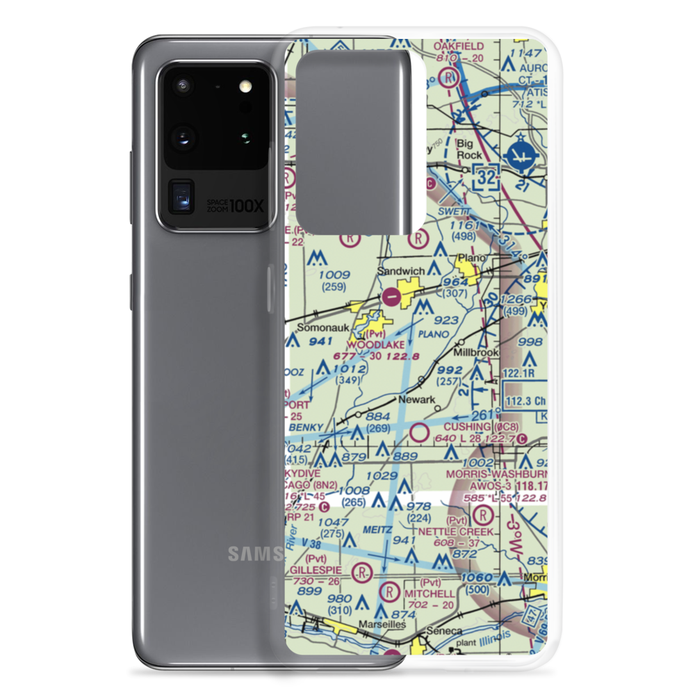 Hemmingsen Airport (93LL) VFR Sectional Samsung Case Samsung Galaxy S20 Ultra model shown