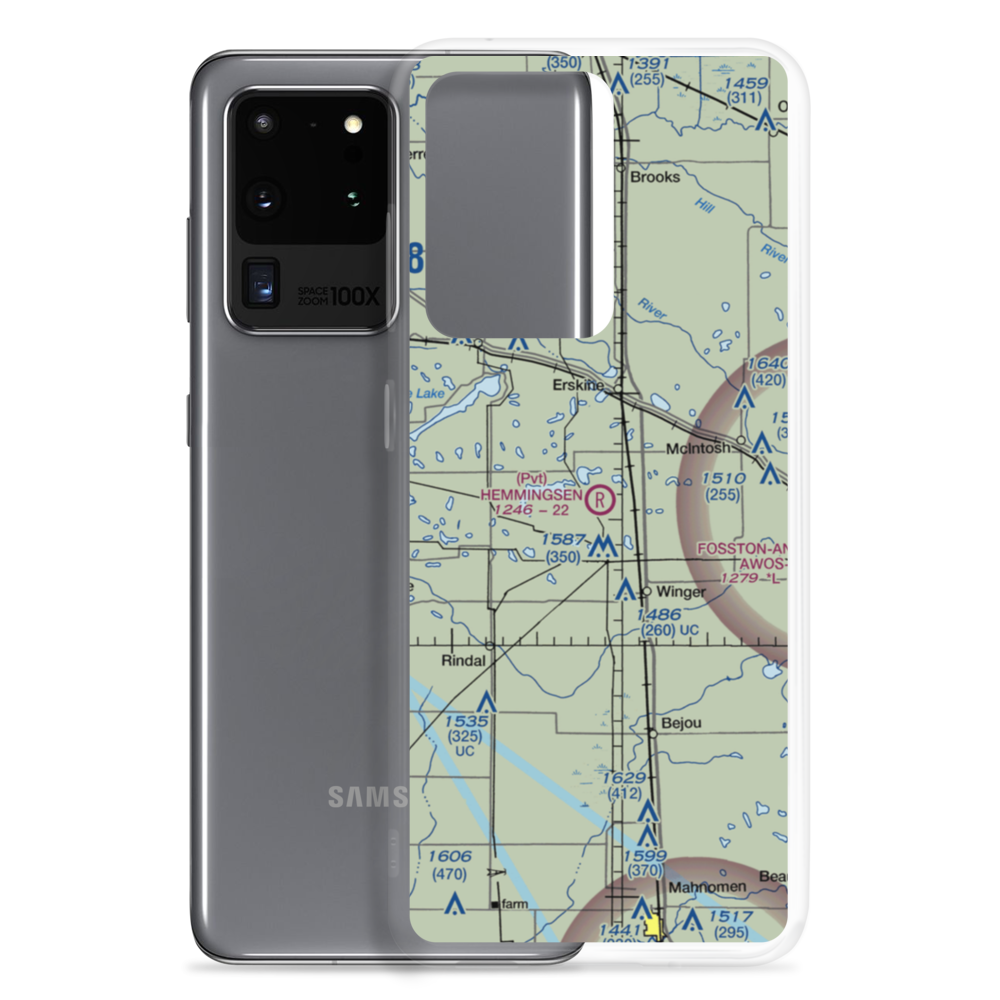 Hemmingsen Private Airport (76MN) VFR Sectional Samsung Case Samsung Galaxy S20 Ultra model shown