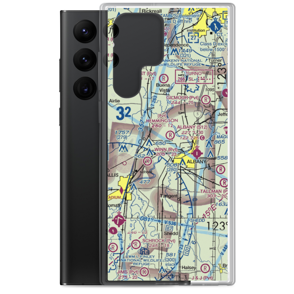 Hemmingson Airport (OR20) VFR Sectional Samsung Case Samsung Galaxy S22 Ultra model shown