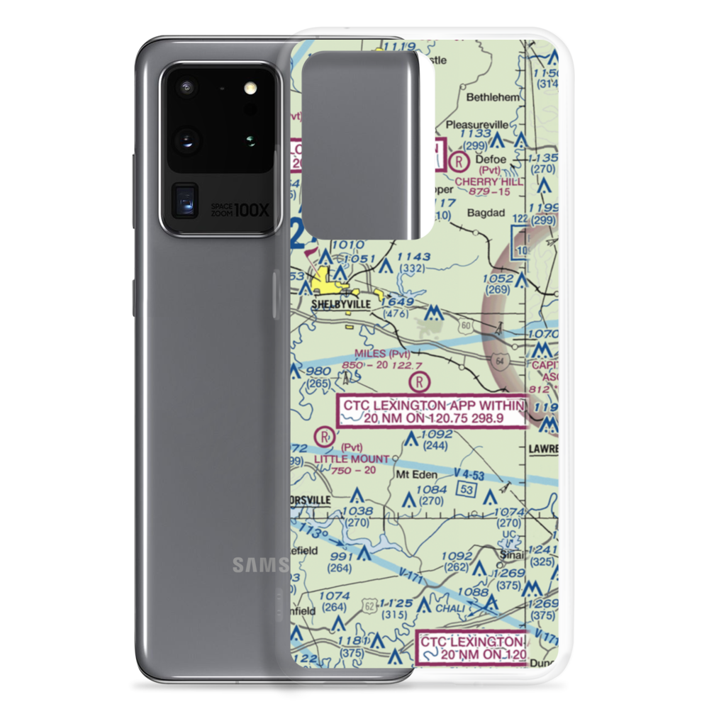 Hemp Ridge Airport (64KY) VFR Sectional Samsung Case Samsung Galaxy S20 Ultra model shown