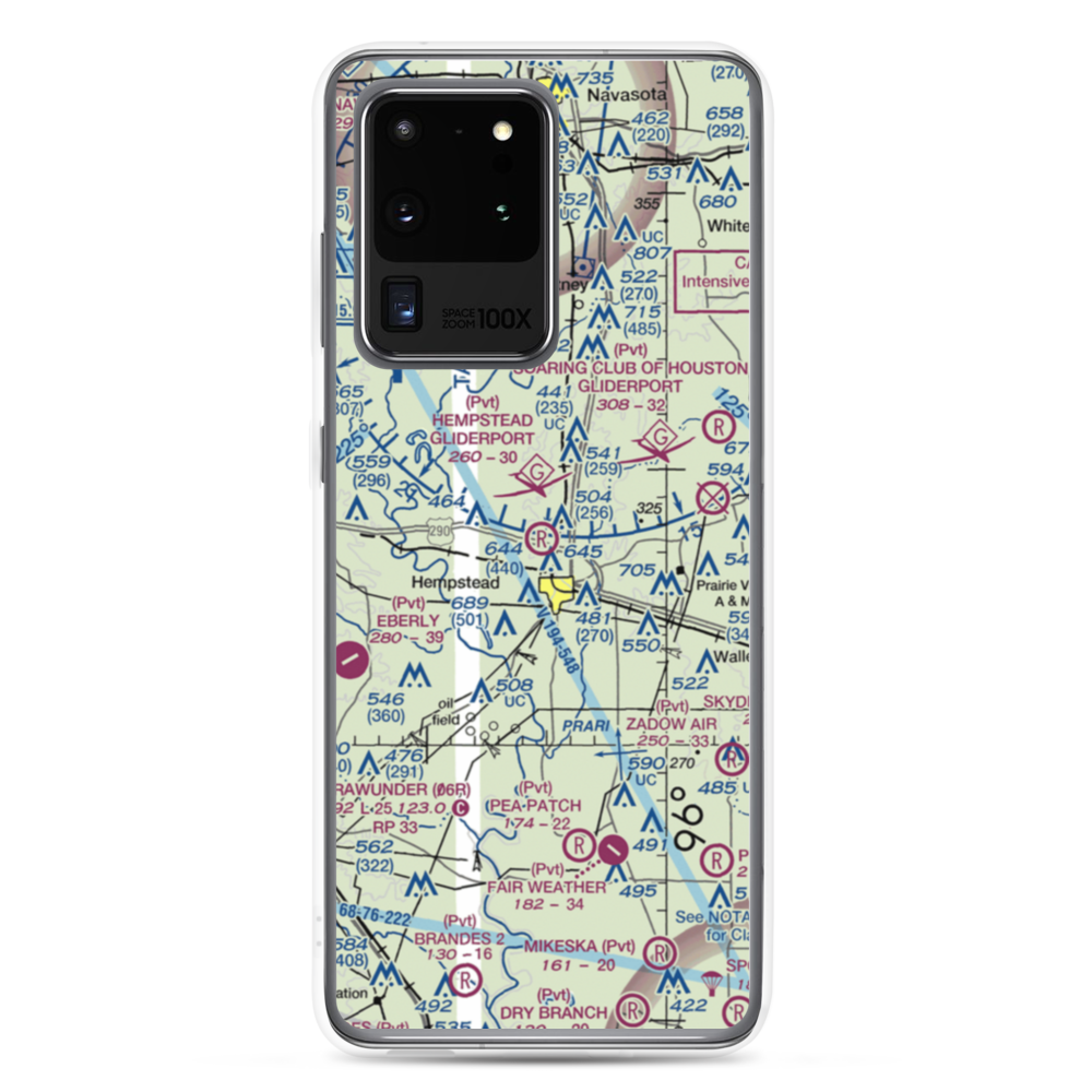 Hempstead Gliderport (35TS) VFR Sectional Samsung Case Samsung Galaxy S20 Ultra model shown