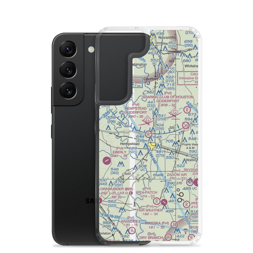 Hempstead Gliderport (35TS) VFR Sectional Samsung Case Samsung Galaxy S22 model shown