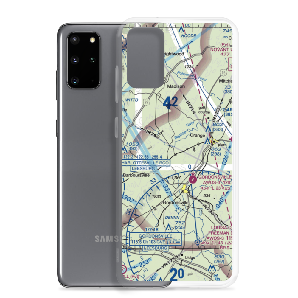 Hen & Bacon Airport (90VA) VFR Sectional Samsung Case Samsung Galaxy S20 Plus model shown