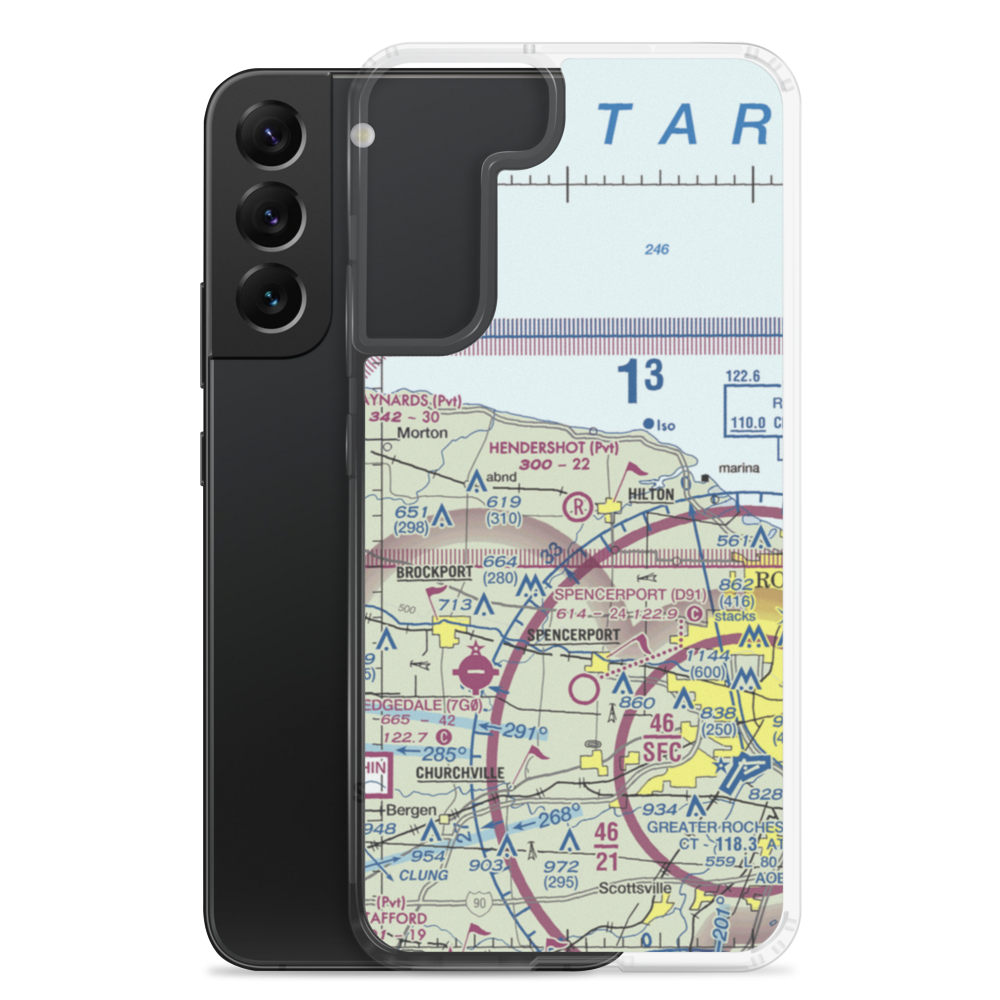 Hendershot Airport (34NY) VFR Sectional Samsung Case Samsung Galaxy S22 Plus model shown
