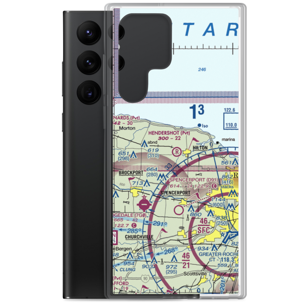 Hendershot Airport (34NY) VFR Sectional Samsung Case Samsung Galaxy S22 Ultra model shown