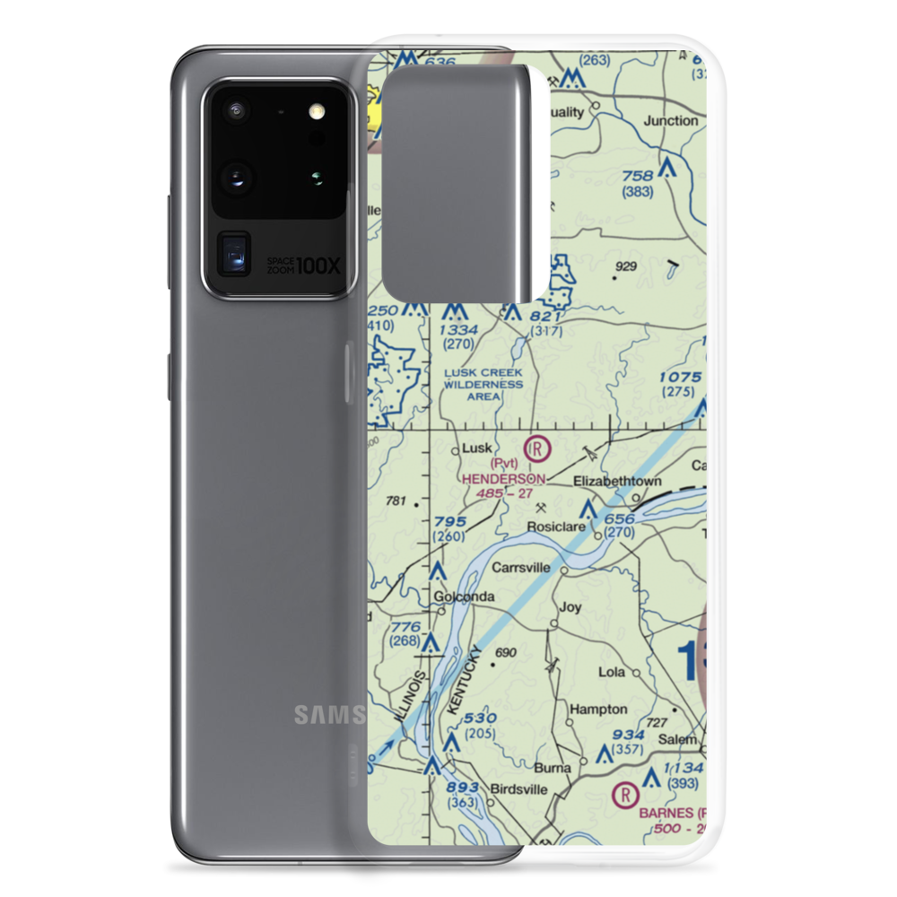 Henderson Airport (95IL) VFR Sectional Samsung Case Samsung Galaxy S20 Ultra model shown